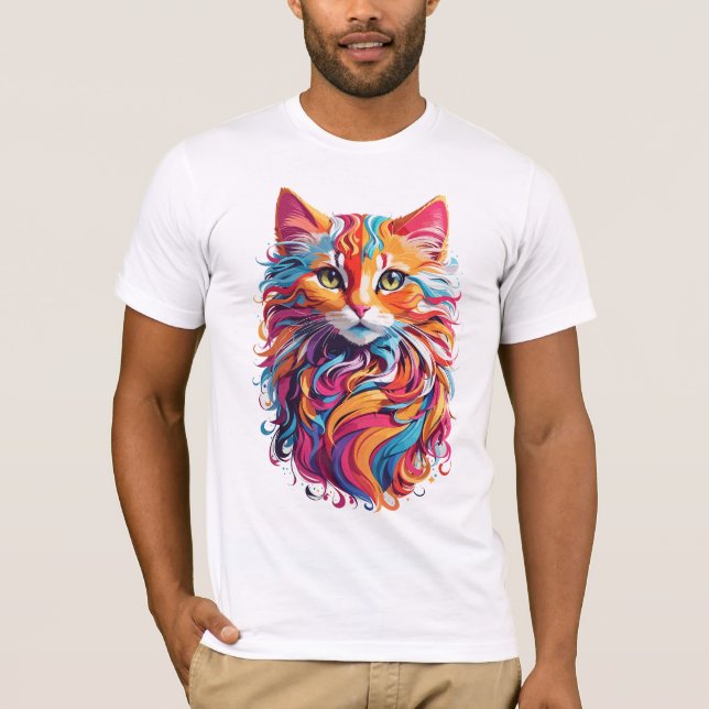 Camiseta Gato floral (Anverso)
