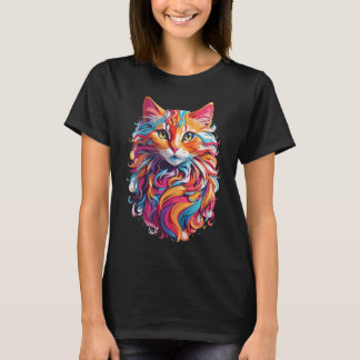 Camiseta Gato floral