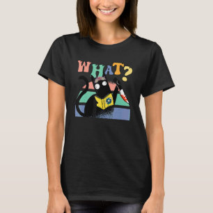 Camiseta Gato floral psicodélico tripulación sppoky truco o
