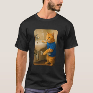 Camiseta Gato Fontanero Divertido Meme Manitas Gracioso Nar