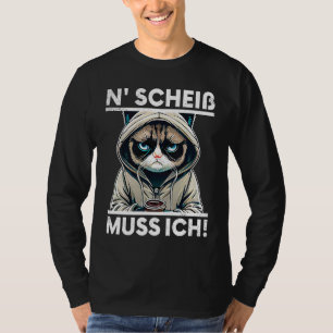 Camiseta gato frase divertida regalo I N mierda tengo que