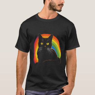 Camiseta Gato Frente Al Catastro De Gatos Arcoiris