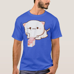 Camiseta Gato Fresa Leche Anime Japonés Kawaii