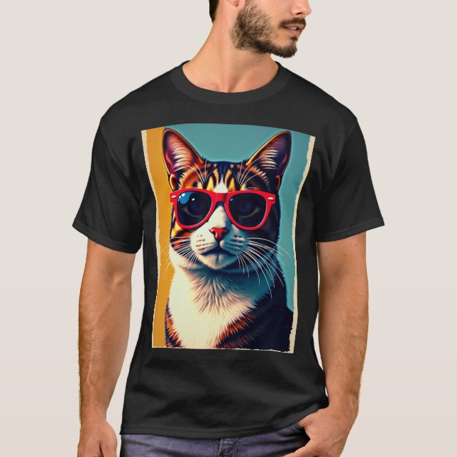 Camiseta gato fresco (Anverso)