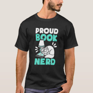Camiseta Gato friki del libro orgulloso Libro Lectura Libro