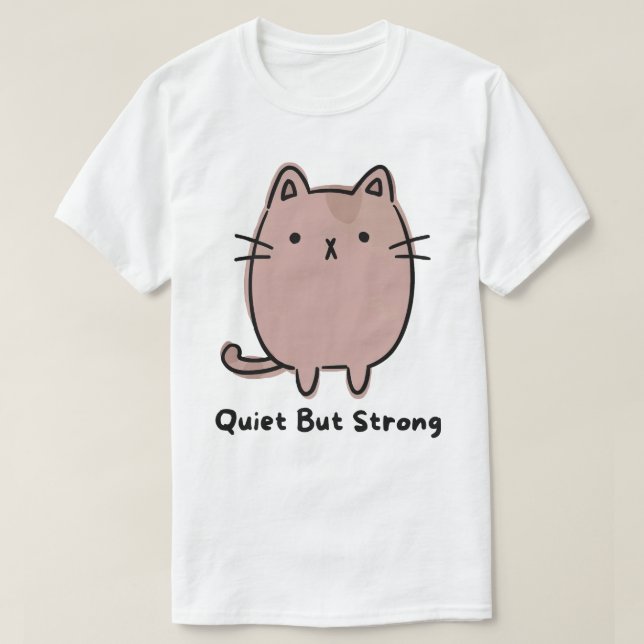 Camiseta Gato Fuerte pero Tranquilo (Diseño del anverso)