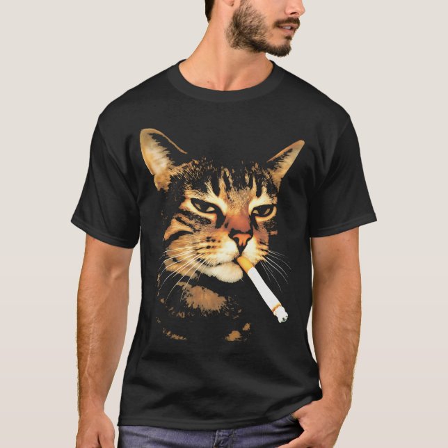 Camiseta Gato Fumando A (Anverso)