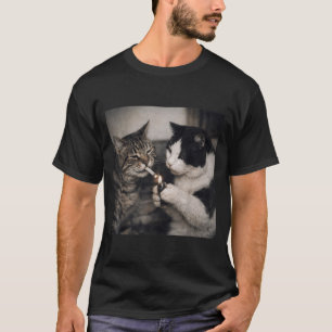 Camiseta Gato fumando cigarrillo gatito divertido meme estú