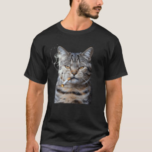 Camiseta Gato fumando cigarrillo gatito meme Generación Z A