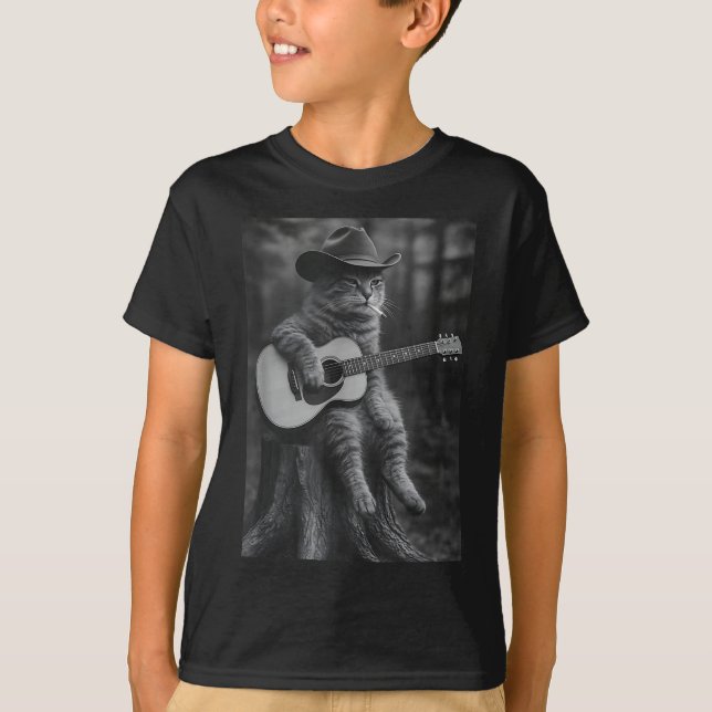 Camiseta Gato fumando cigarrillo Mapache Zarigüeya Meme div (Anverso)