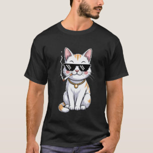 Camiseta gato fumando cigarrillo vintage