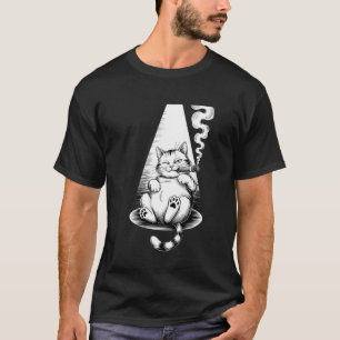 Camiseta gato fumando cigarrillo vintage