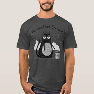 Camiseta Gato Funny Personal Servant Cat Mom