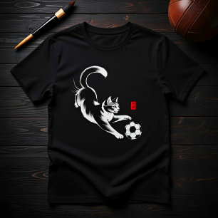 Camiseta Gato Futbolero Juguetón - Amantes de los Gatos y F