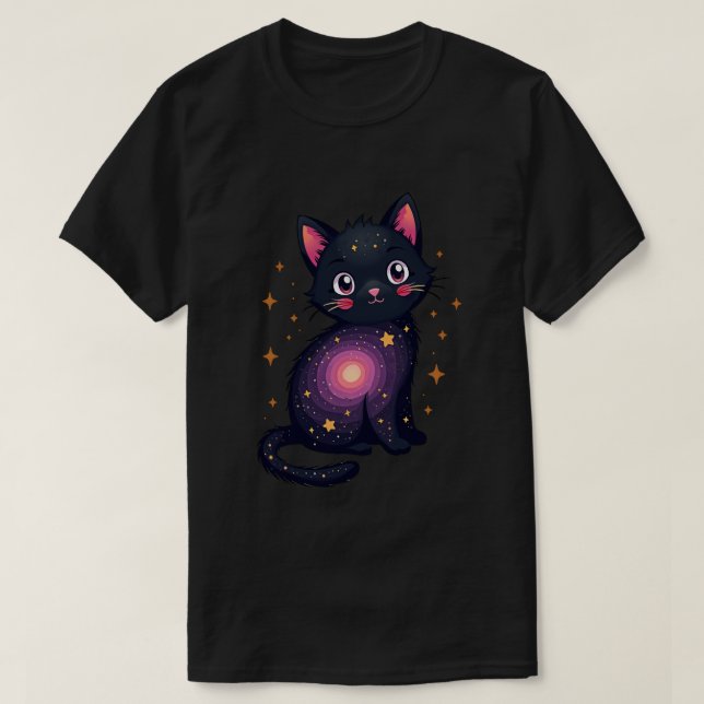 Camiseta Gato Galaxia (Diseño del anverso)