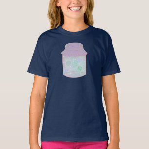 Camiseta Gato Galaxia en un Tarro Arte Kawaii de Gato Esp