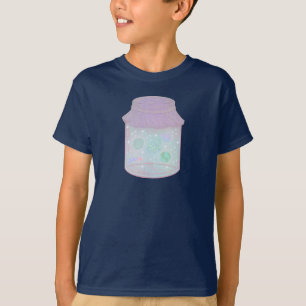 Camiseta Gato Galaxia en un Tarro   Arte Kawaii de Gato Esp