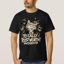 Gato Gang de Crema Negra Vintage Humor Sarcástico
