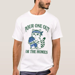 Camiseta Gato gángster echa uno fuera por los homies divert