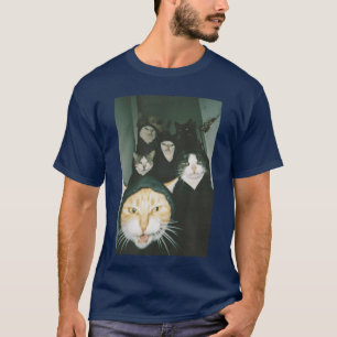 Camiseta Gato gánster divertido abrazo mirada fija meme de 