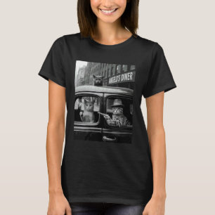 Camiseta Gato gánster divertido diciendo humor negro de maf