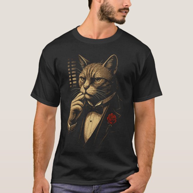 Camiseta Gato gánster Don Vito Catleone (Anverso)