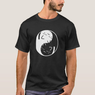 Camiseta Gato gatito amor paz yoga tai chi lindo Yin Yang