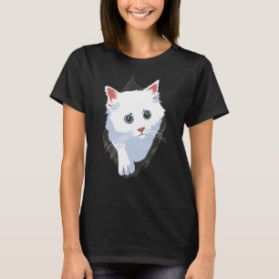 Camiseta Gato gatito blanco