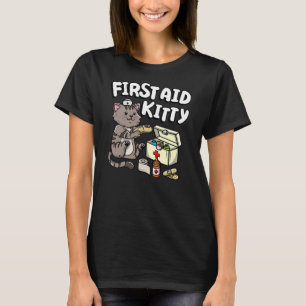 Camiseta Gato gatito de primeros auxilios divertido médico