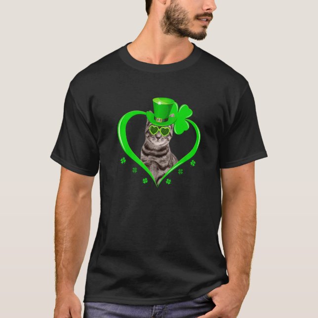 Camiseta Gato Gatito Gatito Amante del Día de San Patricio  (Anverso)