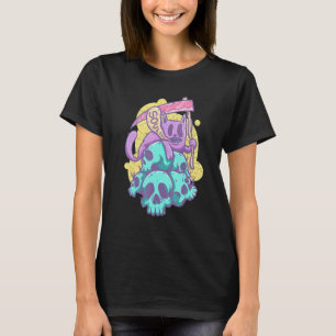 Camiseta Gato Gatito Gótico Pastel de las Almas Con Guadaña