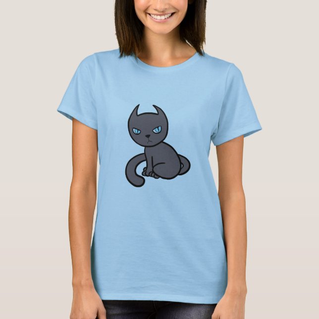 Camiseta Gato gatito gris oscuro (Anverso)