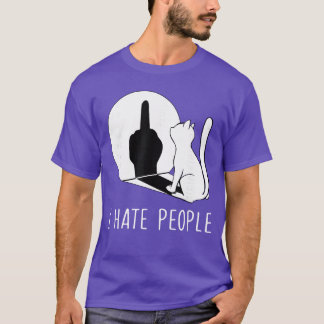 Camiseta Gato Gatito Gruñón No Me Gustan Las Personas Gato 
