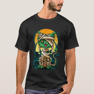 Camiseta Gato Gatito Mascota Animal Momia Zombie Halloween