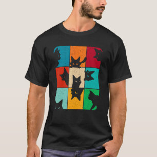 Camiseta Gato Gatito Meme Vintage Retro Espiando Gato Curio