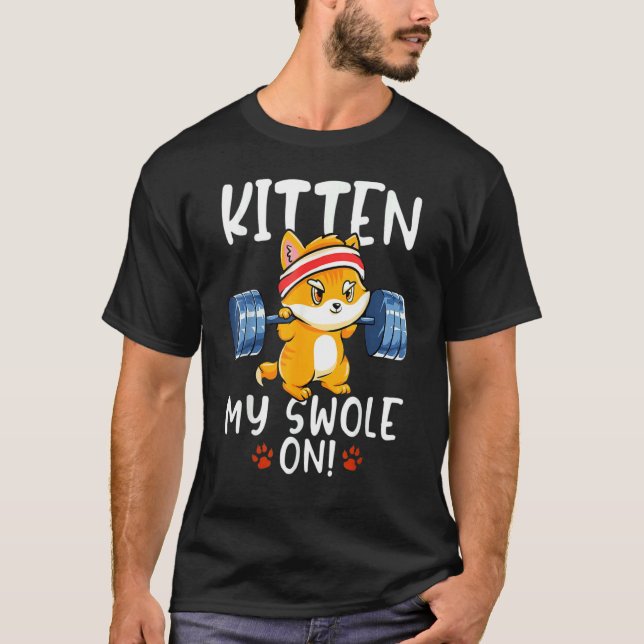 Camiseta Gato Gatito Mi Perrito En El Gimnasio Gato Gato Ga (Anverso)
