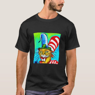 Camiseta Gato Gatito Minino con Sombrero Extraño Divertido
