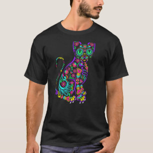 Camiseta Gato Gatito Minino Garras Calavera Azucarada Calav