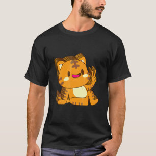 Camiseta Gato Gatito Minino Multicapa Paz Relajado Bonito E