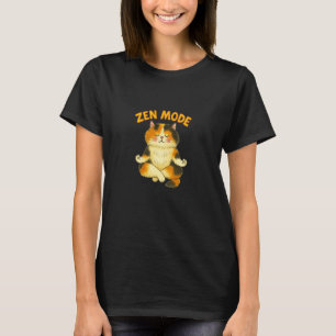 Camiseta Gato gatito modo Zen meditando