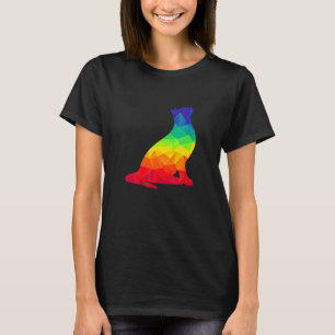 Camiseta Gato Gatito Orgullo Gay Lgb Bandera Arcoíris Anima