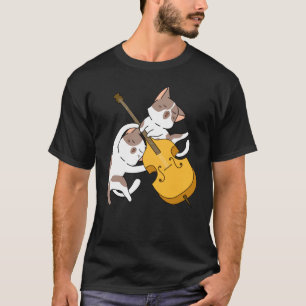 Camiseta Gato Gatito Tocando Cello Gato Violonchelista