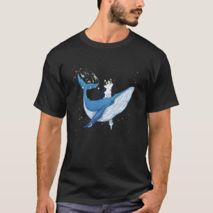 Camiseta Gato Gato Ballena Espacio Divertido Gatito Ballena