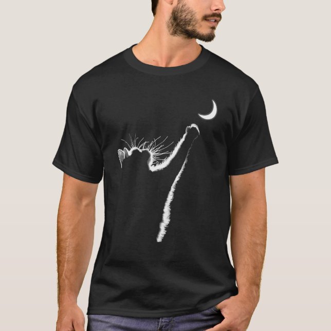 Camiseta Gato Gato Con Luna (Anverso)