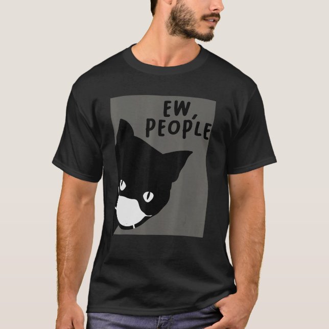 Camiseta Gato Gato Con Máscara De Cara Ew Gato 1 (Anverso)