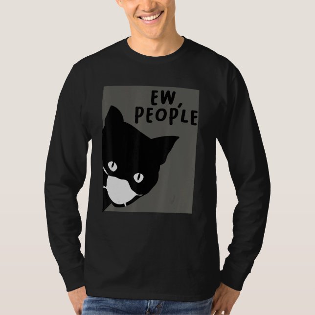 Camiseta Gato Gato Con Máscara De Cara Ew Gato 1 (Anverso)