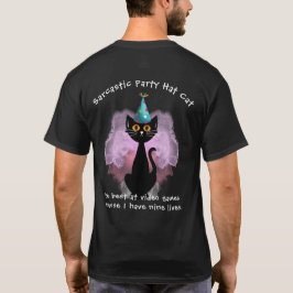 Camiseta Gato | Gato con sombrero de fiesta sarcástico | Ca