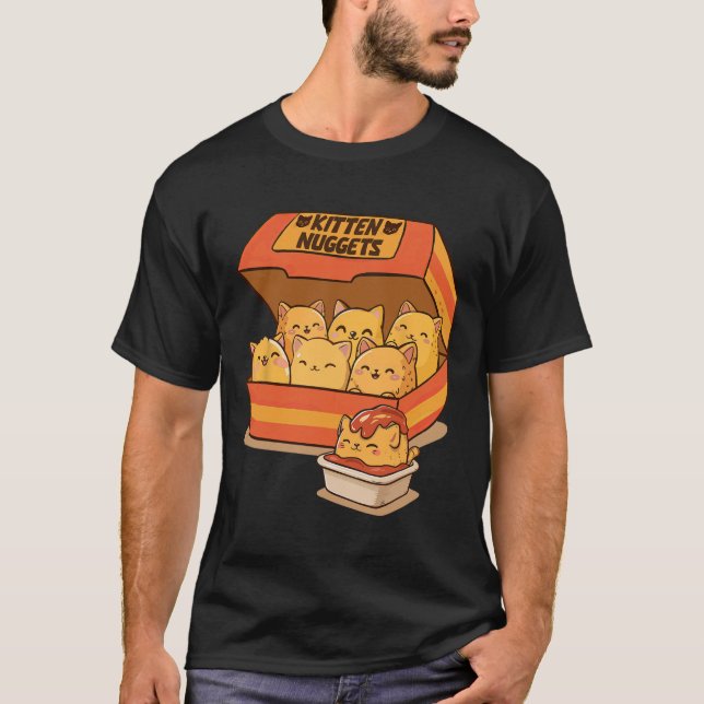 Camiseta Gato Gato Gato Chico Enamorado De Comida Divertida (Anverso)