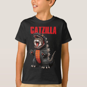 Camiseta Gato Gato Gato Gato Gatito Catzilla Para Gato Mamá