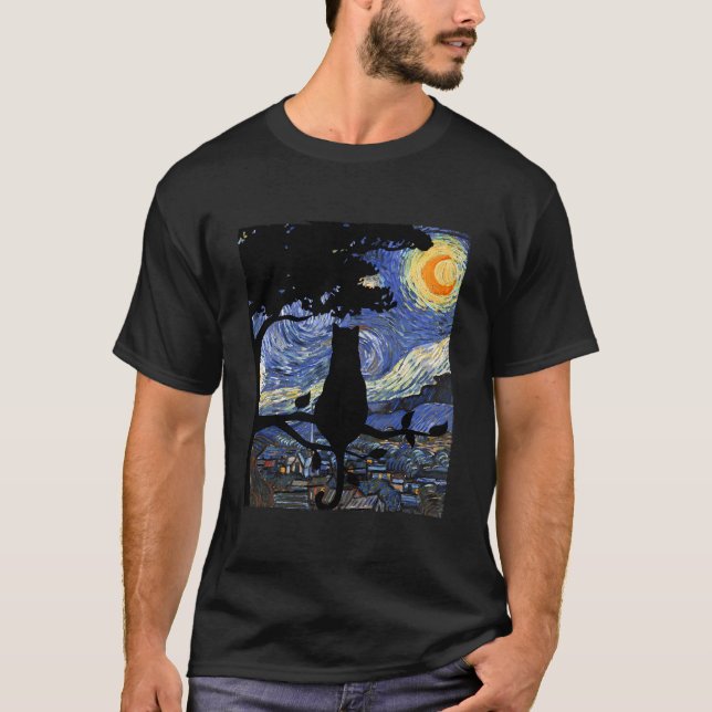 Camiseta Gato Gato Gato Gato Gato Gogh (Anverso)